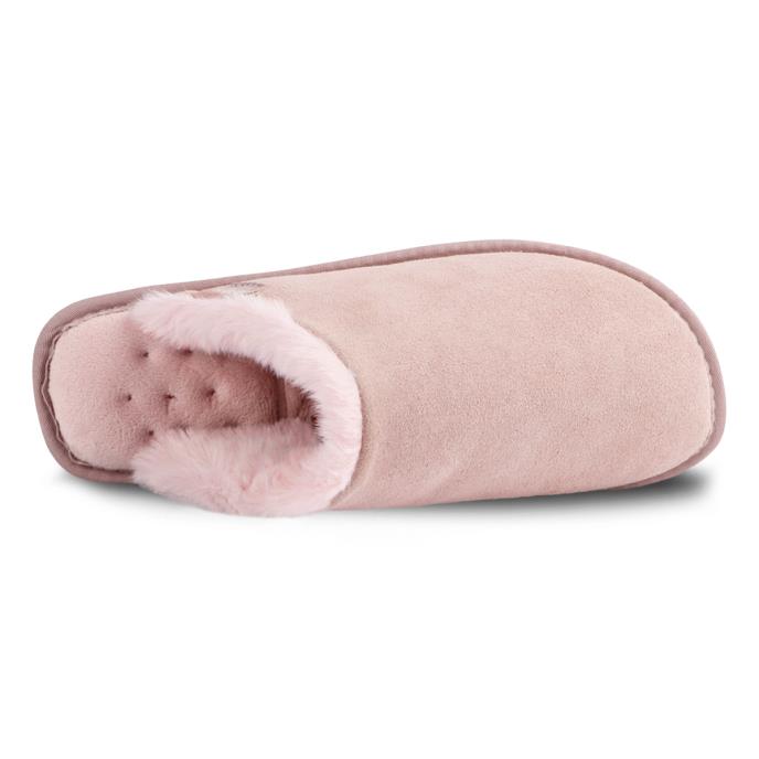 Isotoner® Ladies Real Suede Mule With Water Repellency  Pink Extra Image 4